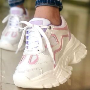 Women's Platform Sneakers Made in Colombia Rose Size 7.5